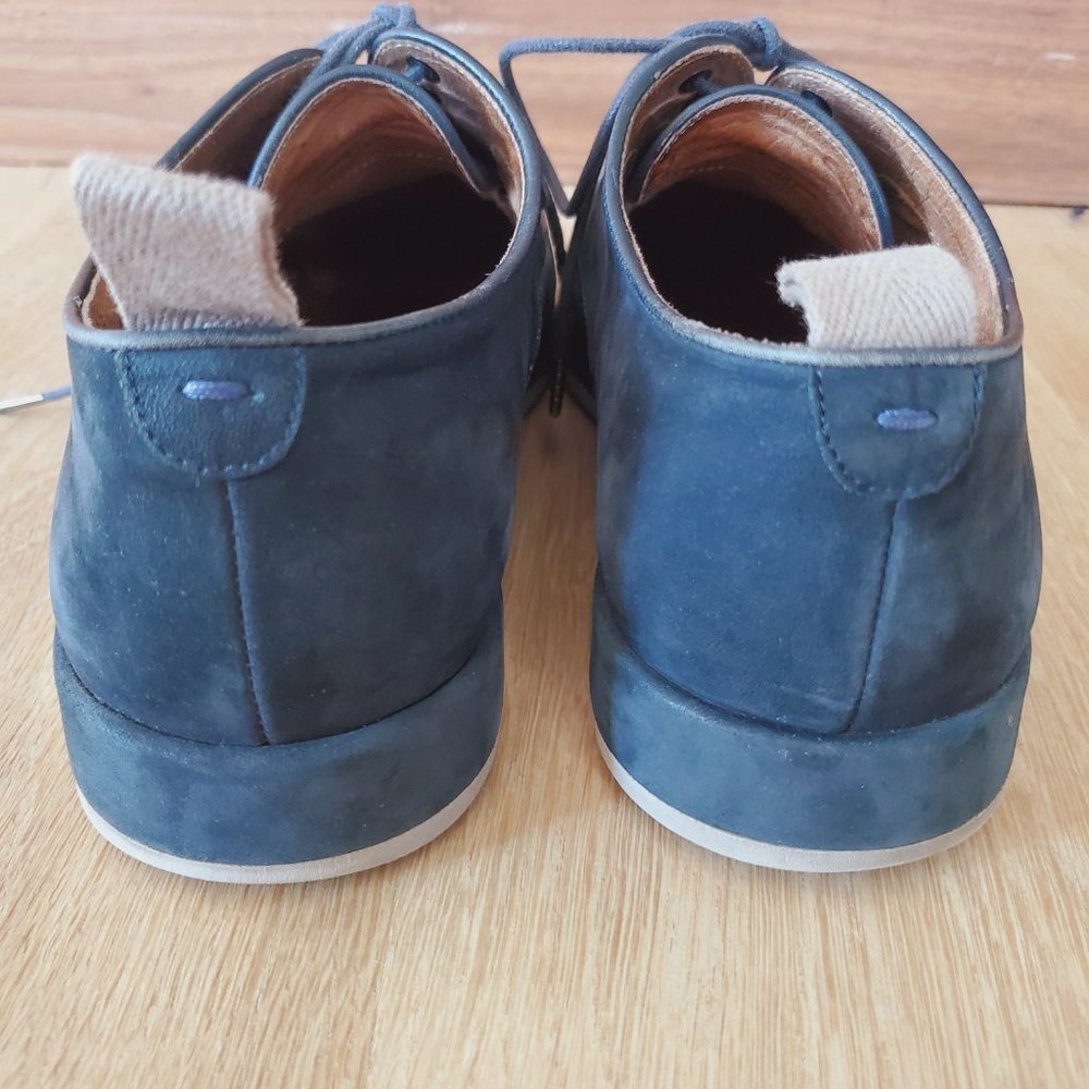 John Varvatos Men's Lace Up Loafer Size 9 Blue Hipster Leather - Picture 3 of 8
